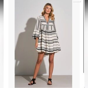 ELAN cotton babydoll coverup dress S